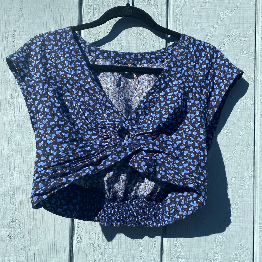Free people cropped top; size M